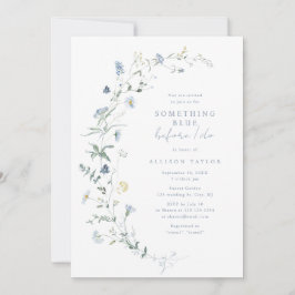 Something Blue Wildflower Boho Bridal Shower 招待状