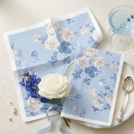 Something Blue Wildflower Bouquet Bridal Shower  スタンダードカクテルナプキン