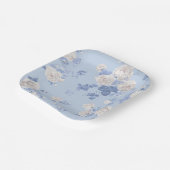 Something Blue Wildflower Bouquet Bridal Shower  ペーパープレート (傾斜あり)