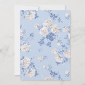 Something Blue Wildflower Bouquet Bridal Shower  招待状 (裏面)