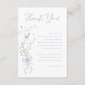 Something Blue Wildflower Bridal Shower サンキューカード (正面)