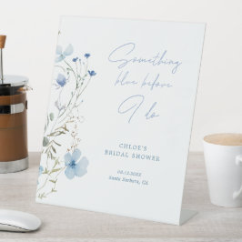 Something Blue Wildflower Bridal Shower 台座サイン