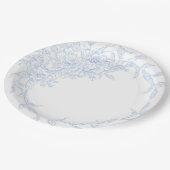 Something Blue Wildflower Bridal Shower Invitation ペーパープレート (アングル)