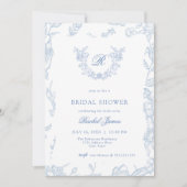 Something Blue Wildflower Bridal Shower Invitation 招待状 (正面)