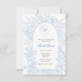 Something Blue Wildflower Bridal Shower Invitation 招待状 (正面)