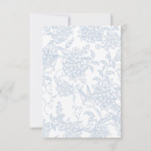 Something Blue Wildflower Bridal Shower Invitation 招待状 (裏面)