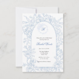 Something Blue Wildflower Bridal Shower Invitation 招待状