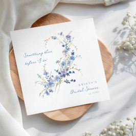 Something Blue Wildflowers Bridal Shower スタンダードランチョンナプキン