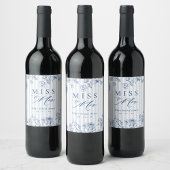 Something Blue Wine Bottle Label Bridal Shower Set ワインラベル