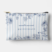 Something Blue Zipper Makeup Bag Bridal Party Gift アクセサリーポーチ (正面)
