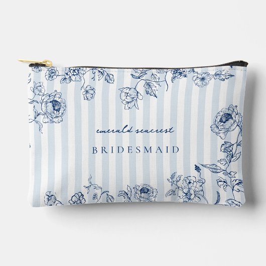 Something Blue Zipper Makeup Bag Bridal Party Gift アクセサリーポーチ