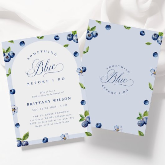 Something Blueberry Bridal Shower Invitation 招待状