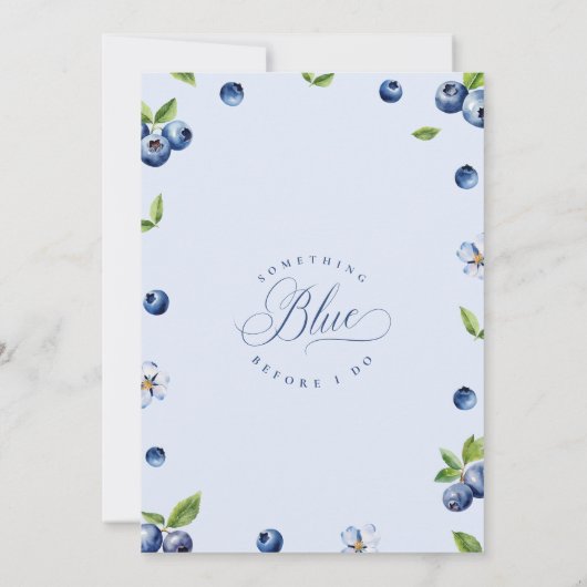 Something Blueberry Bridal Shower Invitation 招待状 (裏面)