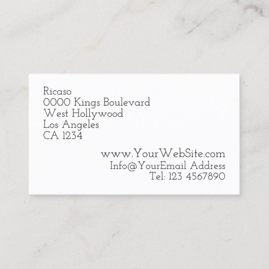 Something for You Bee on Flowers Personalized Gift 名刺 (裏面)