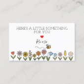 Something for You Bee on Flowers Personalized Gift 名刺 (正面)