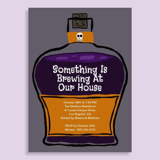 Something Is Brewing Halloween Party Invitation 招待状