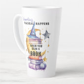 Something Magical Happens When You Read A Book カフェラテマグ (左アングル)