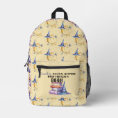 Something Magical Happens When You Read A Book  プリントバックパック (正面)