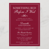 Something Red Before I Wed Valentine Bridal Shower 招待状 (正面)