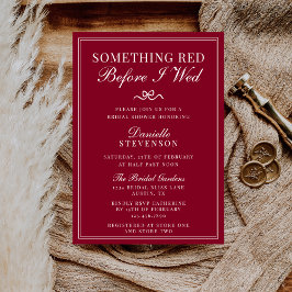 Something Red Before I Wed Valentine Bridal Shower 招待状