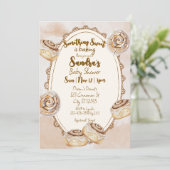 Something Sweet, Cinnamon Roll Baby Shower 招待状 (スタンド正面)