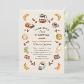 Something Sweet is Brewing | コーヒーベイビーシャワー 招待状 (スタンド正面)