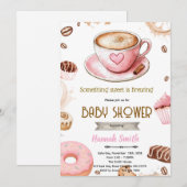 Something sweet is brewing girl shower invite 招待状 (正面/裏面)
