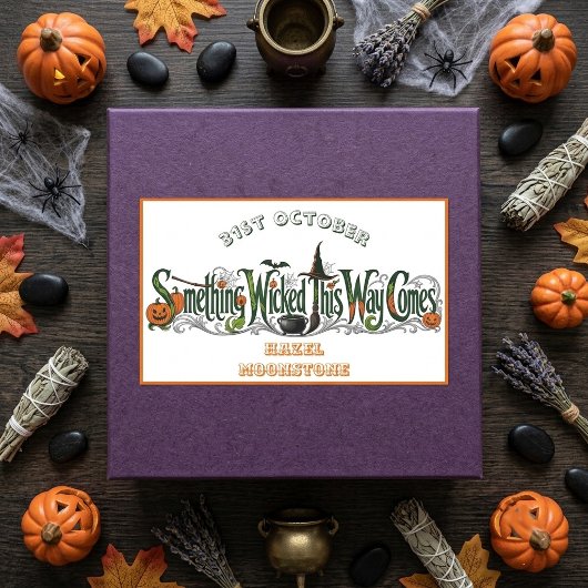 Something Wicked This Way Comes Funky Botanicals 長方形シール