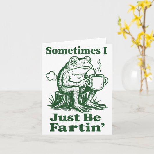 Sometimes I Just Be Fartin' Frog  カード (黄色い花)