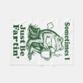 Sometimes I Just Be Fartin' Frog  フリースブランケット (正面(横))