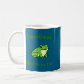 Sometimes i just be fartin frog funny meme quote  コーヒーマグカップ (左)