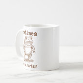 Sometimes I Just Be Fartin’ Frog Funny Rude Silly  コーヒーマグカップ (正面左)