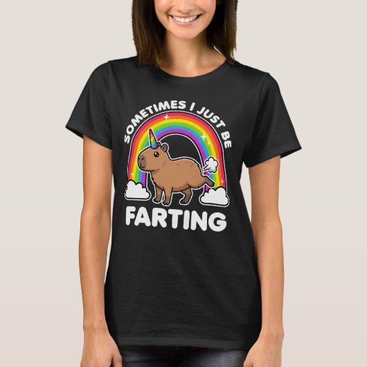 Sometimes I Just Be Farting Capybara Tシャツ (正面)
