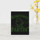 Sometimes I Just Be Farting Frog カード (黄色い花)