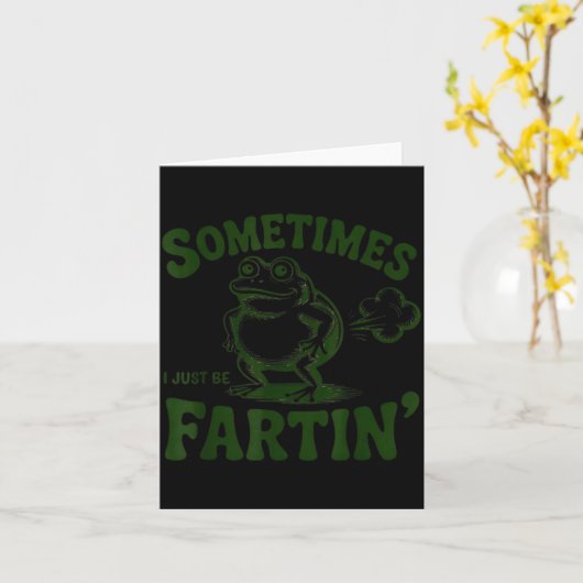 Sometimes I Just Be Farting Frog  カード (黄色い花)