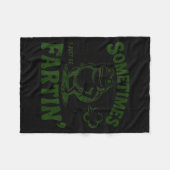 Sometimes I Just Be Farting Frog  フリースブランケット (正面(横))