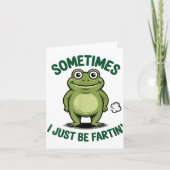 Sometimes I Just Be Farting Frog Christmas Funny F カード (正面)