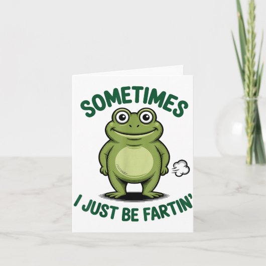 Sometimes I Just Be Farting Frog Christmas Funny F カード (正面)