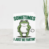 Sometimes I Just Be Farting Frog Christmas Funny F カード (正面)