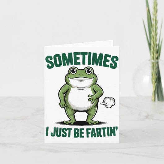 Sometimes I Just Be Farting Frog Christmas Funny F カード (正面)