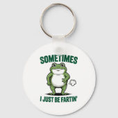 Sometimes I Just Be Farting Frog Christmas Funny F キーホルダー (正面)