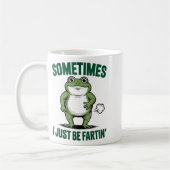 Sometimes I Just Be Farting Frog Christmas Funny F コーヒーマグカップ (左)