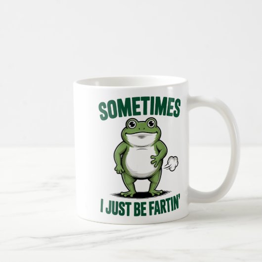 Sometimes I Just Be Farting Frog Christmas Funny F コーヒーマグカップ (右)