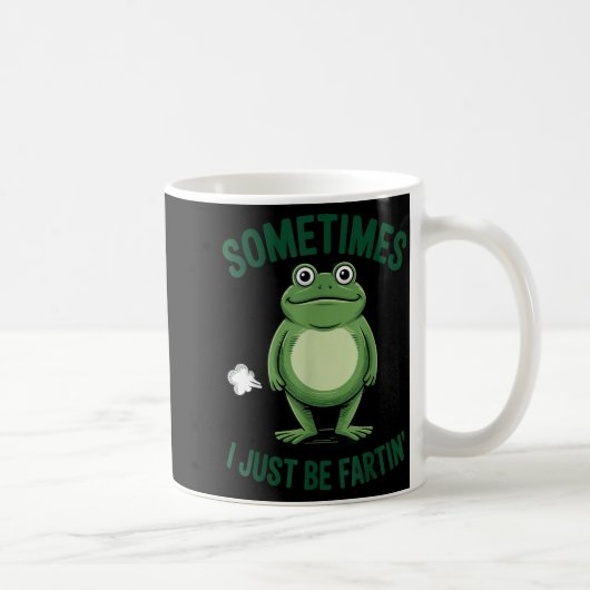 Sometimes I Just Be Farting Frog Christmas Funny F コーヒーマグカップ (右)