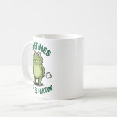 Sometimes I Just Be Farting Frog Christmas Funny F コーヒーマグカップ (正面左)