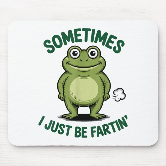 Sometimes I Just Be Farting Frog Christmas Funny F マウスパッド (正面)