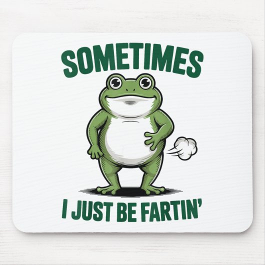 Sometimes I Just Be Farting Frog Christmas Funny F マウスパッド (正面)