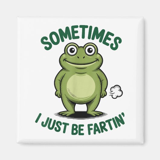 Sometimes I Just Be Farting Frog Christmas Funny F マグネット (正面)