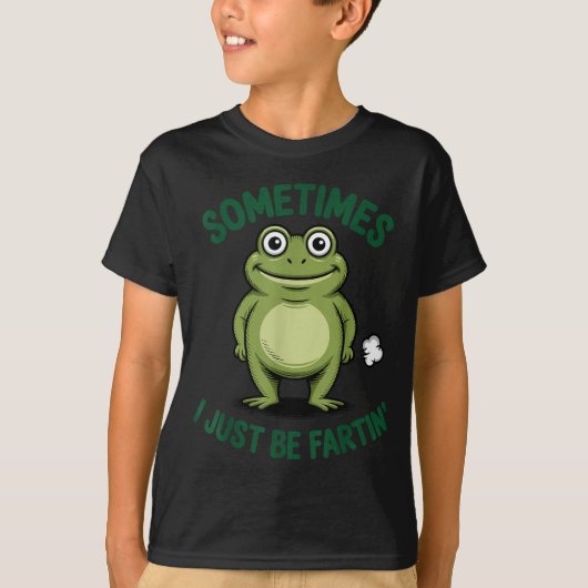 Sometimes I Just Be Farting Frog Christmas Funny F Tシャツ (正面)