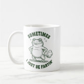 Sometimes I Just Be Farting Frog Humor Funny Fart  コーヒーマグカップ (左)